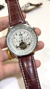 JAM TANGAN AUTOMATIC CHRONOGRAPH PRIA TALI KULIT