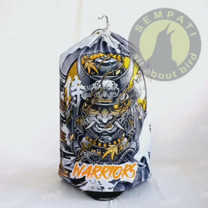 SEMPATI Kerodong Krodong Sangkar Kandang Burung Murai No 2 Motif Warriors Full Printing Premium Bahan Jersey Premium Fullprint Kain Cover Penutup Sangkar Burung Bulat