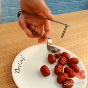 Alat Pemisah Biji Kurma Pembuang Pengupas Biji Buah Angco Stainless Steel