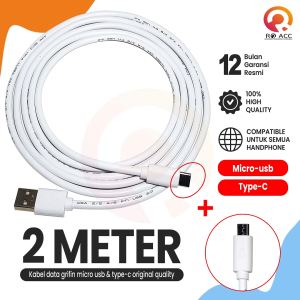 [RO ACC] KABEL DATA CHARGER HP/CCTV GRIFFIN MICRO USB / TYPE C 2 METER UNIVERSAL