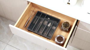 Kitchen utensils knife fork and spoon 6-cell storage box with lid