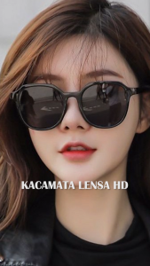 Kacamata Fashion Gaya Korea Retro Vintage Lensa HD Anti Silau Trendy Premium Pria Wanita Hitam Putih