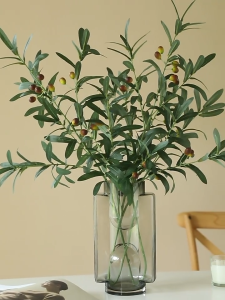 Artificial Plants Greenery Olive nches Stems Fake Plants Green Leaves Fruits nch Leaves for Home Office ndoor Outside DIY-Wreath Decor