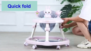 BABY WALKER SAFETY LEARNING WALKER WITH ADJUSTABLE SEAT AND MUSIC