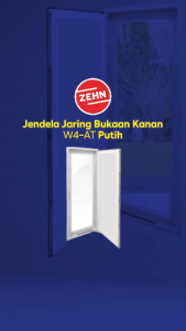 Zehn Jendela Jaring Bukaan Kanan W4-AT 60X140 Cm Putih