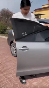 MATTEO สต็อคไทย ม่านกันยุงรถตู้ ดีไซน์ใหม่ล่าสุด มุ้งรถตู้ กันแมลง เนื้อหนากันน้ำได้ สำหรับรถโตโยต้าไฮเอซ หลังคาสูง DIY Mosquito Fly Net No. 3477