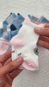 [Set 5] Đôi tất lưới cao cổ cho bé họa tiết hoa quả đẹp  từ 0-3 tuổi