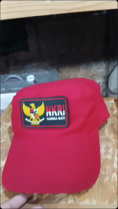 TOPI KOMANDO MERAH VELCRO 17an Agustusan Kemerdekaan NKRI Bisa Dicopot Pasang BKS