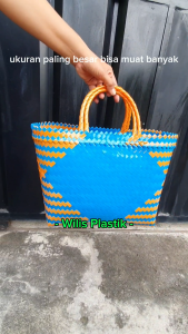 Paket Murah 50 PCS Tas Anyaman Plastik Kaca Super Jumbo (XL)