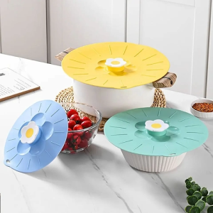 ซิลิโคนไมโครเวฟฝาครอบห่ออาหารชามฝาหม้ออาหารสดฝาปิด Stopper ฝาครอบ S ทำอาหารอุปกรณ์ที่ใช้ในครัว เส้นผ่านศูนย์กลาง: 26.5 ซม./30.5 ซม