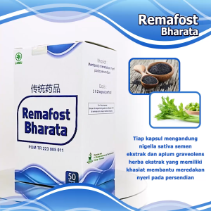 REMAFOST BHARATA OBAT HERBAL SAKIT RADANG SENDI REUMATIK SYARAF KEJEPIT ASAM URAT BPOM AMPUH