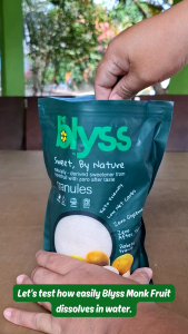 Blyss Monkfruit Sweetener 1 to 1 Natural sugar replacement Erythritol Diabetic friendly 1Kg Granules in pack