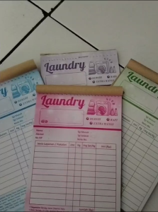 Nota Loundry 2 Ply & 1 Ply 1/4 Folio | Nota Loundry Murah - Siap Kirim