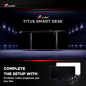 TTRacing Titus Smart Desk Gaming Table Study Working Home Office Height Adjustable Meja - 2 Years Official Warranty