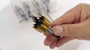 ดอกสว่าน โฮลซอเจาะเหล็ก เจาะสแตนชูปไทเนียม อูลูมิเนียม HSS 5 ชิ้น ขนาด 16-30 มม