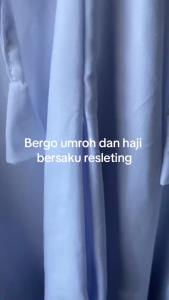 Jilbab Bergo Haji Umroh Bahan Katun Premium Hijab Jumbo Bersaku