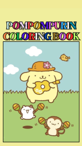 BUKU MEWARNAI SKETSA MENGGAMBAR POMPOMPURIN COLORING BOOK ANAK TK SD REMAJA KERTAS BC TEBAL PREMIUM