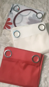 Quarter7 Curtains - Geena Fabric - Spiral Design - Red - SOLD PER PIECE/PER SET