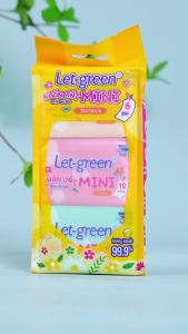 Combo Lốc Khăn Ướt Mini Bỏ Túi Let-green 6 Gói/Lốc 12 Miếng/Gói