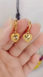 Gold 916 gold Necklace for Women Love Fashion Accessories Buy 1 Take 1 Nasasangla Smooth Transfer Beads Good Luck Couple Necklace Chain and Pendant Earrings Free Gift