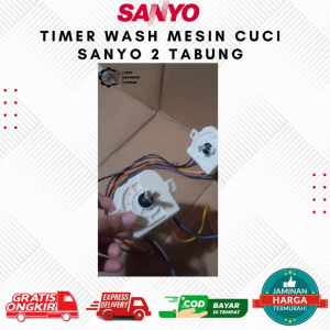 JMT - Timer Wash 6 Kabel Kaki Miring Mesin Cuci Sanyo 2 Tabung