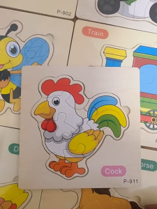 Medium Jigsaw Puzzle | Kayu Hewan Kendaraan Inggris Binatang Transportasi Mainan Edukasi Anak Balita