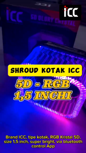 Shroud Kotak 1.5 Inch Samba Kristal 5D Merk ICC - Satuan
