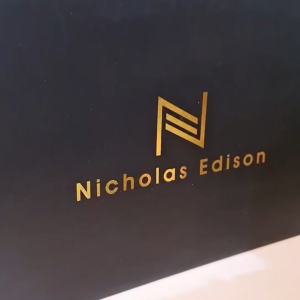 Nicholas Edison Wedge Anika Black Sandal Wedges Slip On Glitter Terbaru