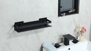 MEIDOO Bathroom Shelf Toilet Free-Drilling Wall Mounted Storage Rack