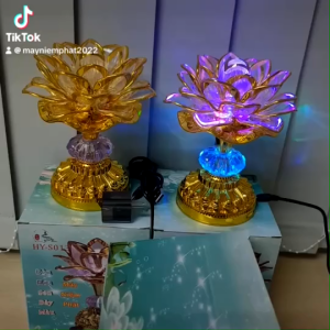 Đèn hoa sen bảy màu - Máy niệm phật