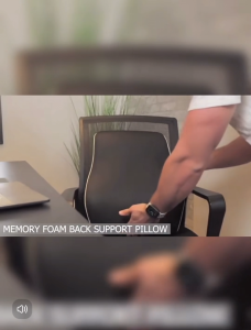 Memory Foam Backrest Lumbar Support Back Cushion Ergonomic Lumbar Pillow Back Pain Relief for Home Car Office