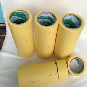 1 Cuộn băng keo giấy màu vàng rộng 1cm - 2cm - 3.5cm - 4.7cm dài 28 mét lõi giấy 3mm - Shop Út Lớn