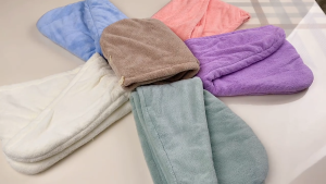 《SG STOCK》Quick-drying  hair cap thickened absorbent Coral fleece plant towel shower dry cap