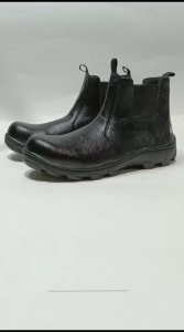 XBASA - Sepatu Safety Pris Ujung Besi Safety Boot Elastis Slip ON Terlaris