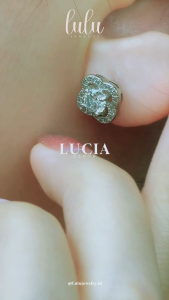 Lulu Moissanite Jewelry - Perhiasan Wanita Anting Tusuk Permata Moissanite 1 Carat Lapis Emas 18K - Lucia Clove Shaped Moissanite Stud Earrings 1 Pair 1 CT Sertifikat GRA