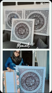 Frame Islamik moden size 33x33 inch