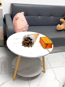 JIAJU Round Table MejaShape Coffee Tea Modern Household Use Table Rental House Bedroom Small Table Nordic Sofa Kopu Side Table桌子