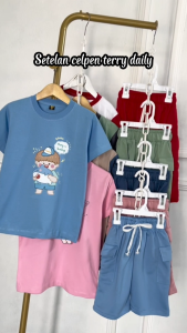 Setelan Anak Laki Laki Perempuan 1-10 Tahun Edisi Short Pants Motif Terbaru
