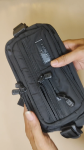 Tas Selempang Pria dan Tas Pinggang Pria Hitam Polos ASP129-45