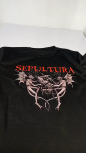 T-Shirt Musik Merchandise band SEPULTURA Bahan 24s