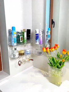 Sincecu Bathroom Shelf Suction Cup Organizer: A Light Luxury Bathroom Solution