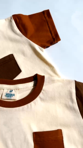 JENAKA KIDS Davie Pocket T-Shirt Kaos Anak Polos Warna Kombinasi Saku Anak Cewe dan Cowo Terlaris