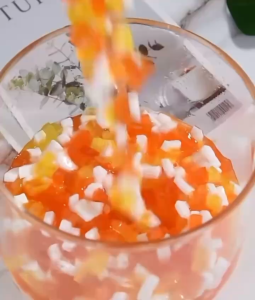 AMAX Rainbow Fruit Jelly 1kg for  MILK TEA FRUIT TEA SINKERS Cake baking smoothies