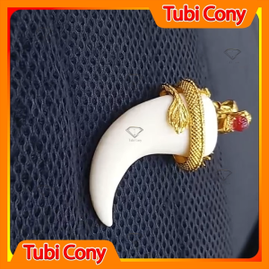 Mặt dây chuyền giả nanh chạm rồng to bự 7 cm cao cấp M3724- 187 - DX1 Tubi Cony