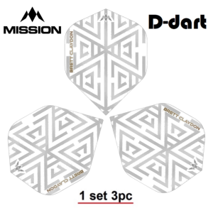 Mission Dart Flights - Brett Claydon STANDARD 100 Micron Solo Darts Flight For Soft and Steel Darts (SAYAP ARROW)