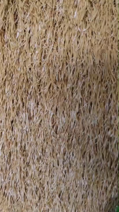 (ยกม้วนคุ้มกว่า) หลังคาแฝกเทียม ฟางเทียม มีรูระบายน้ำ ใช้ปูทับหลังคาเดิมได้เลย ขนาด 1x20 m.