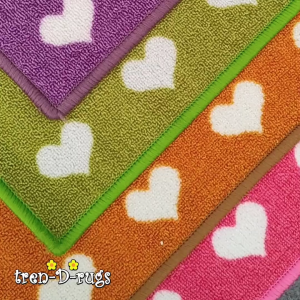 Tren-D-rugs Karpet love hati permadani bulu alas lantai kamar tidur ruang tamu dekorasi rumah anti slip murah 100 x 150 cm - NMs