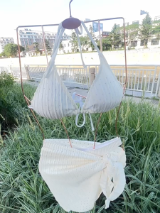 # 2410 ชุดเซ็ต 3 ชิ้น ชุดว่ายน้ำ บิกินี่ แบบผูกเชือก เซ็กซี่  ชุดไปทะเล ว่ายน้ำ swimming suit bikini