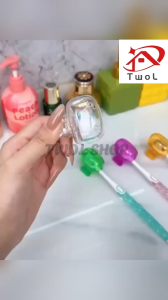 TWOL SHOP 1pcs Toothbrush Protective Cover Brush Cover Protective Cover Plastic Clip Portable Travel