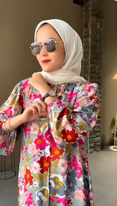 GAMIS DRES PANJANG 135 - GAMIS DRES RAYON VISCOSE - GAMIS DRES LD 110 PB 135